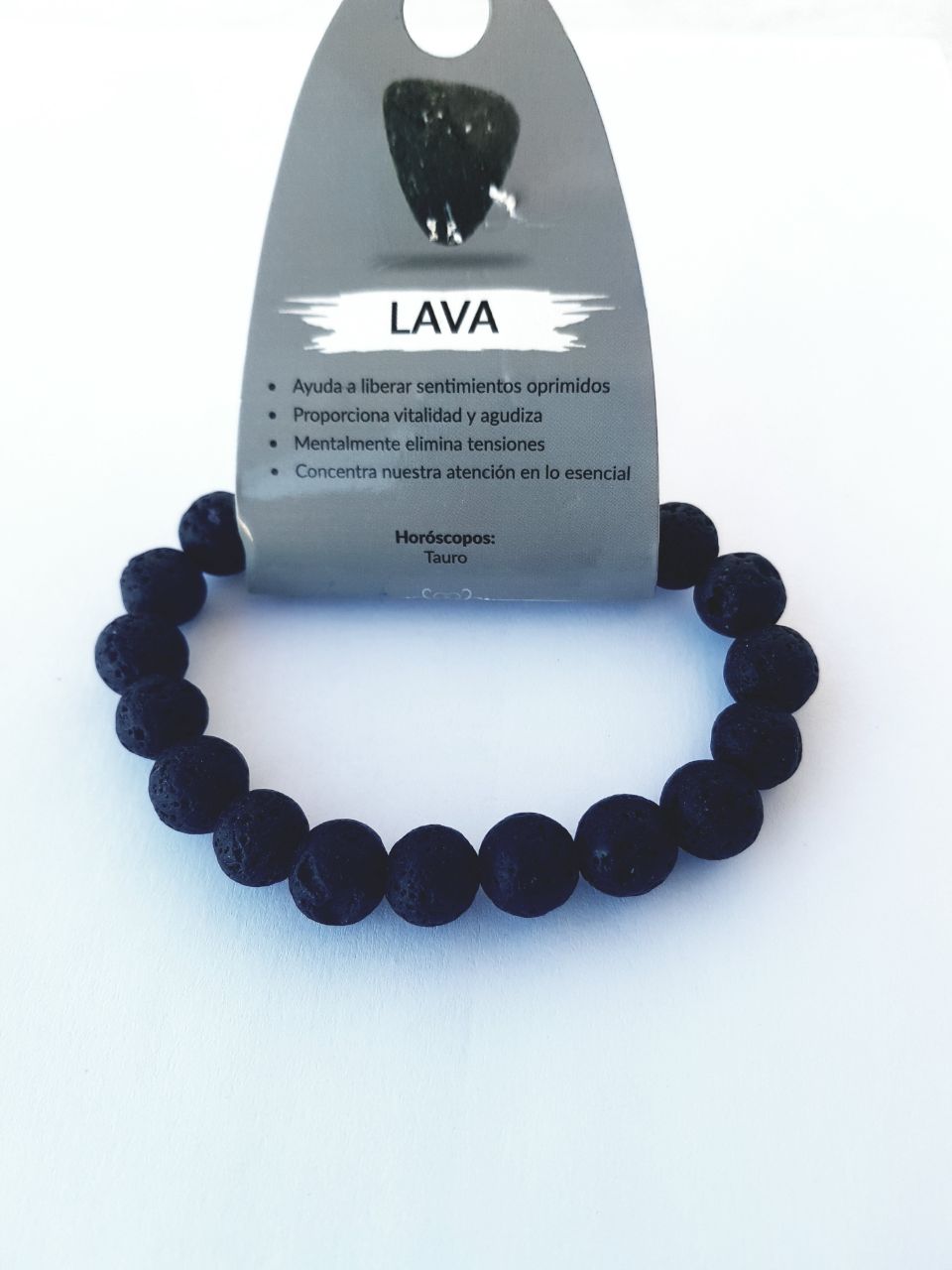 Pulsera de piedras minerales Ajustable de 8 mm, Pulsera Lava Pulsera para Mujeres, Regalo Exclusivos.