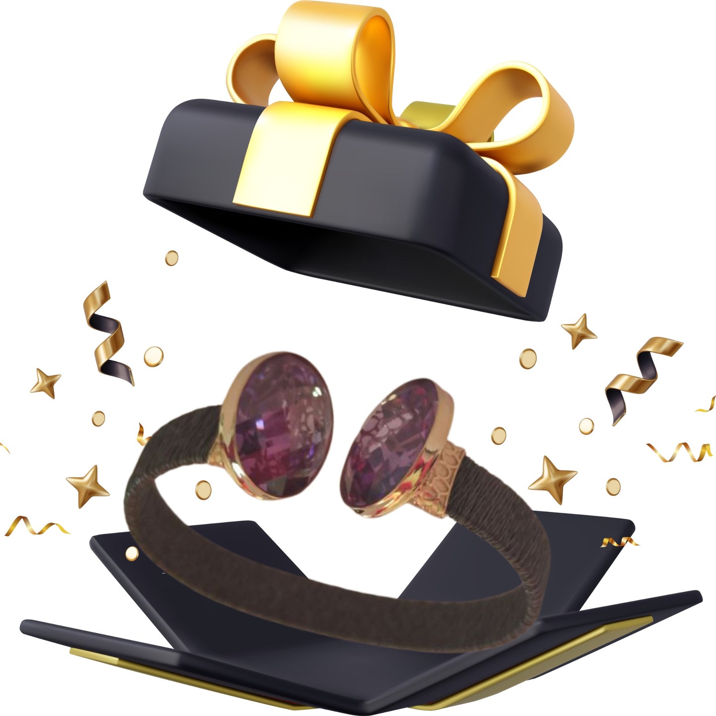 Pulsera de Acero y Oro Acabada en Piedras Preciosas - JOYERIA AMAZ JOYAS