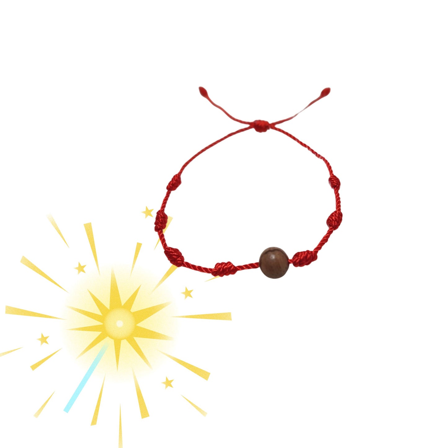 Pulsera de los 7 Nudos de Palo Santo - JOYERIA AMAZ JOYAS