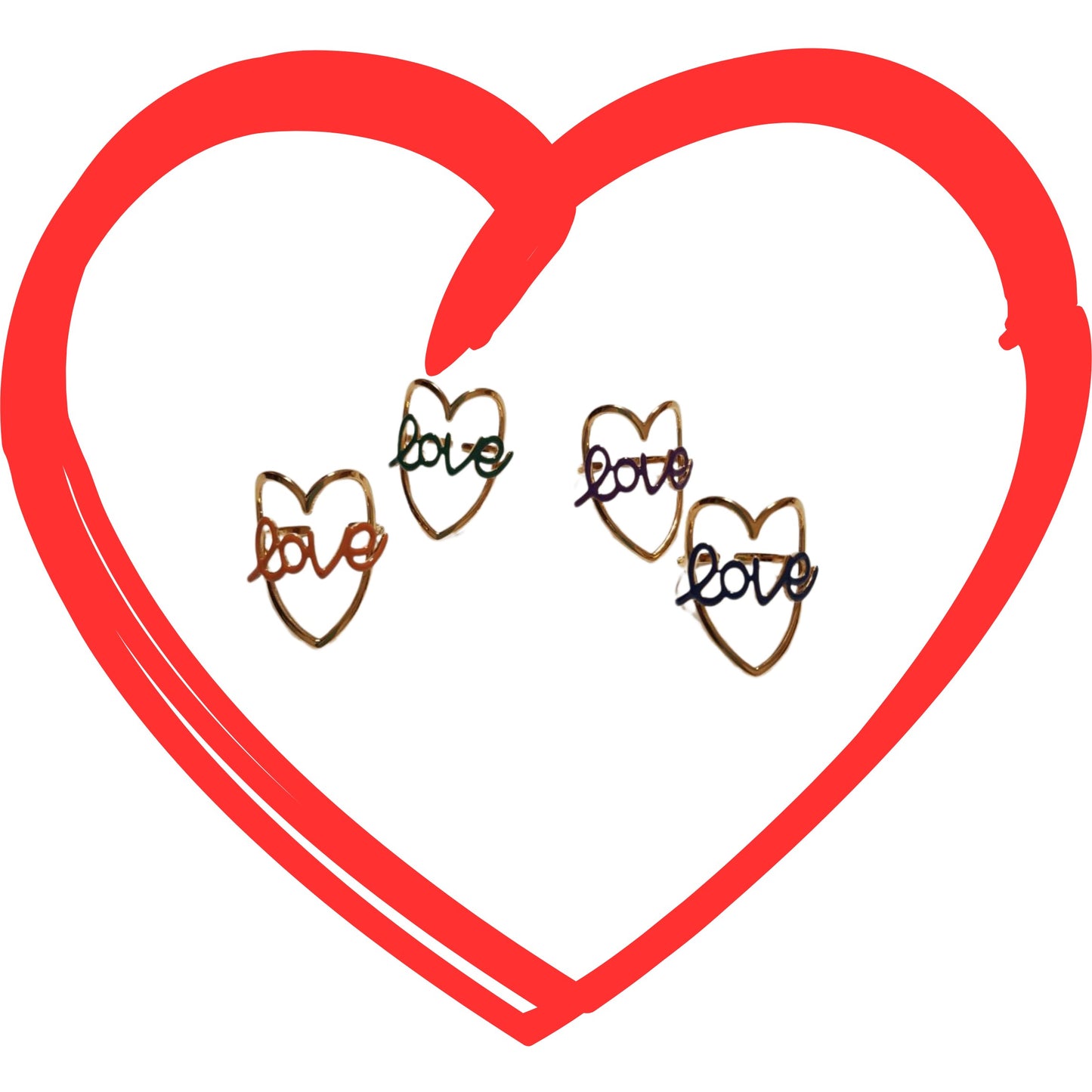 Anillos de Acero con Letra Love - JOYERIA AMAZ JOYAS