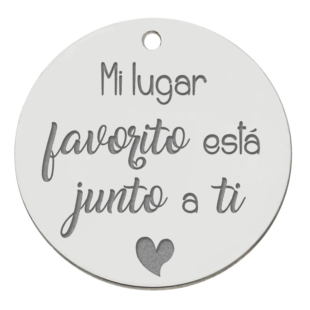 ABALORIO PLATA 925MM MI LUGAR FAVORITO Colgantes Joya Joyas Joyerias Ley Metal Charms - JOYERIA AMAZ JOYAS