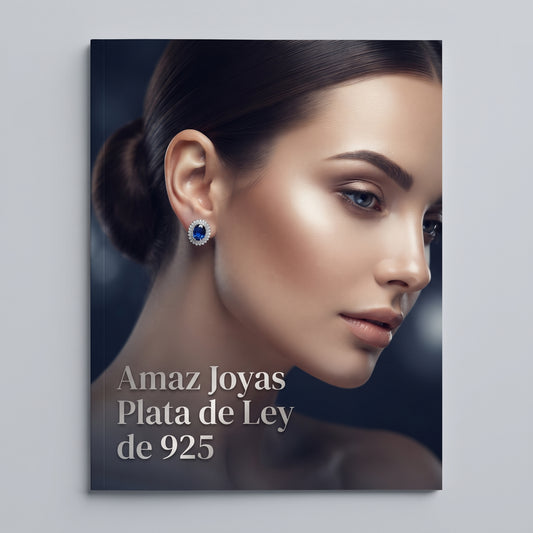 Pendiente de Plata de Ley con Piedras de Zafiro