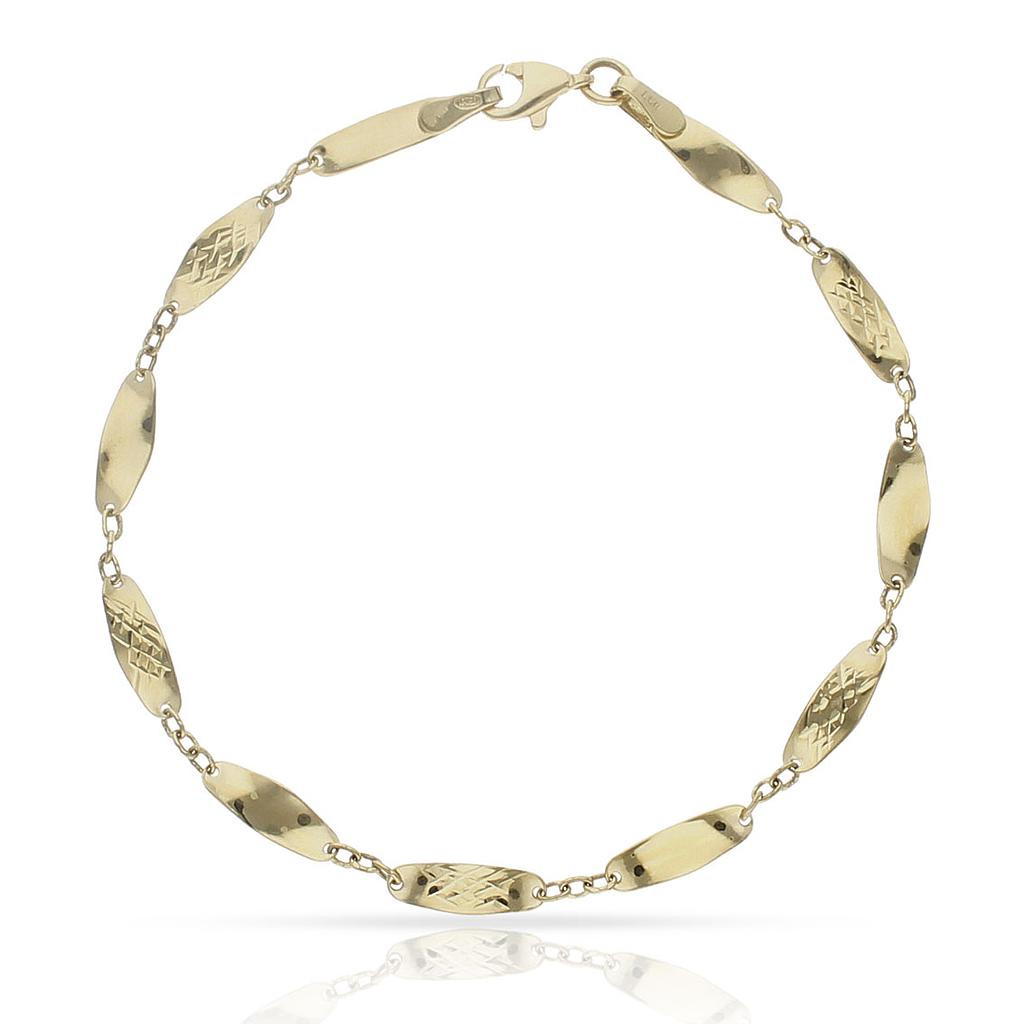 PULSERA ORO 18KL - 4MM Quilates Hombre Amarillo Oro Pulseras Joyas