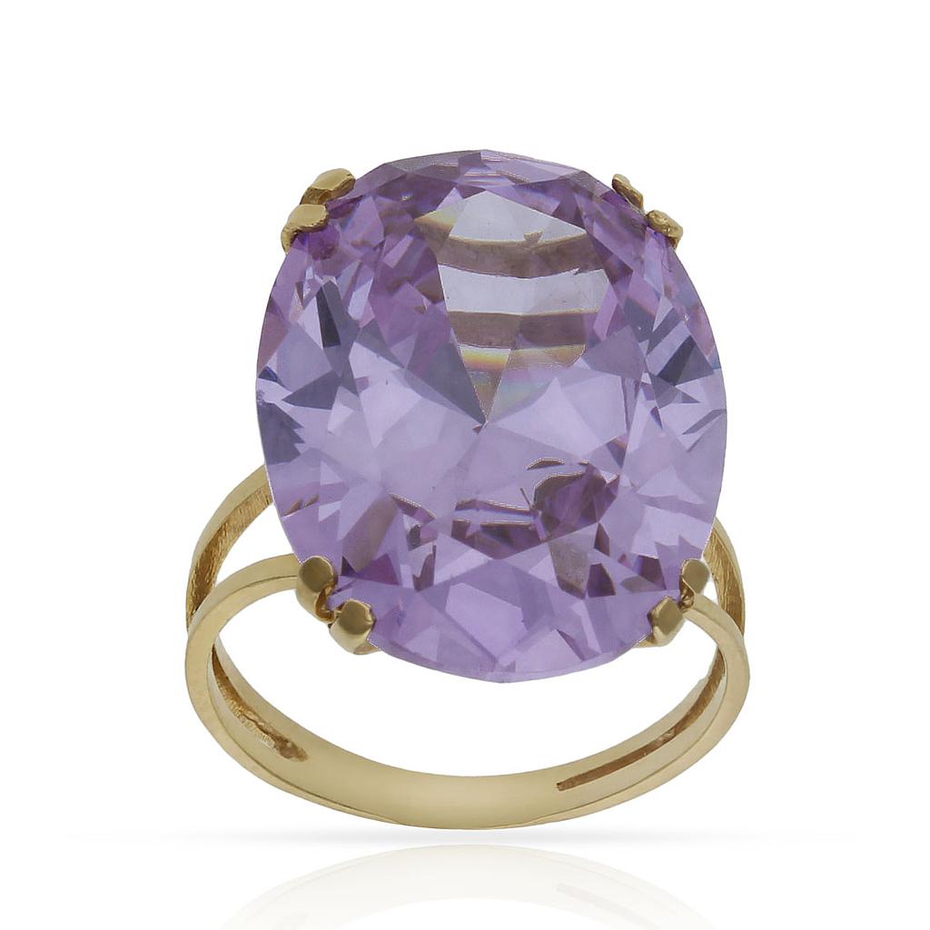 SORTIJA ORO 18KL - PIEDRA MALVA TALLA 12