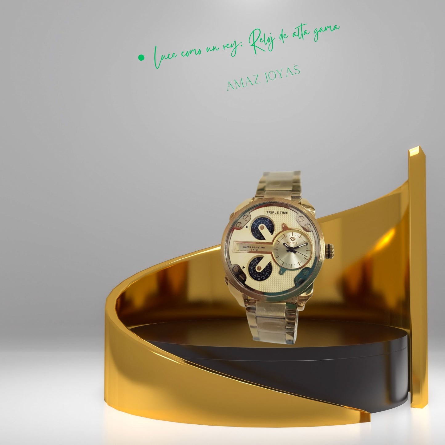 Reloj de la Marca Marea para Hombre en Dorado - JOYERIA AMAZ JOYAS