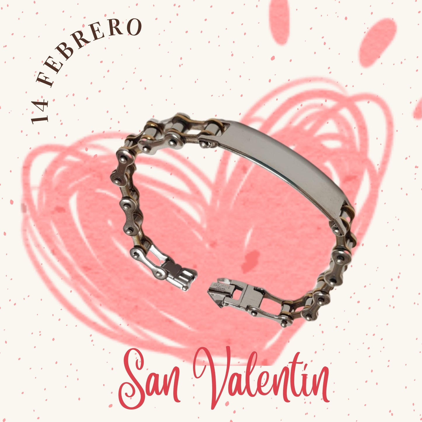 Pulsera de Acero con Estilo Cadena de Bici - JOYERIA AMAZ JOYAS