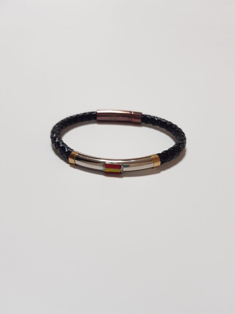 Pulsera de Cuero y Oro - JOYERIA AMAZ JOYAS