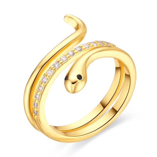 Anillo de circonita brillante acabado en oro amarillo de 18 k - Sasso LUXENTER - JOYERIA AMAZ JOYAS