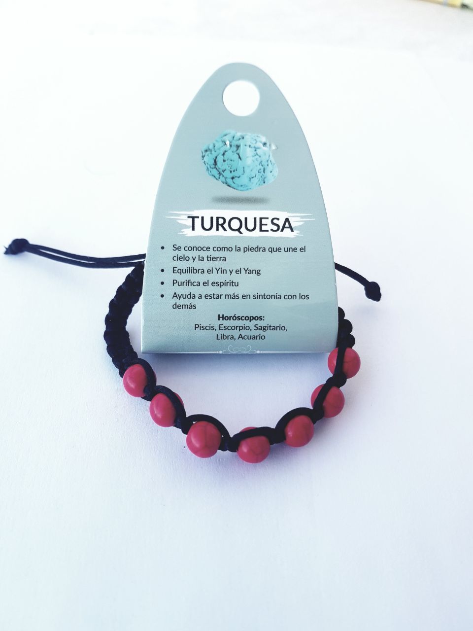 Pulsera de Piedras Naturales Ajustables de 8mm en Turquesa