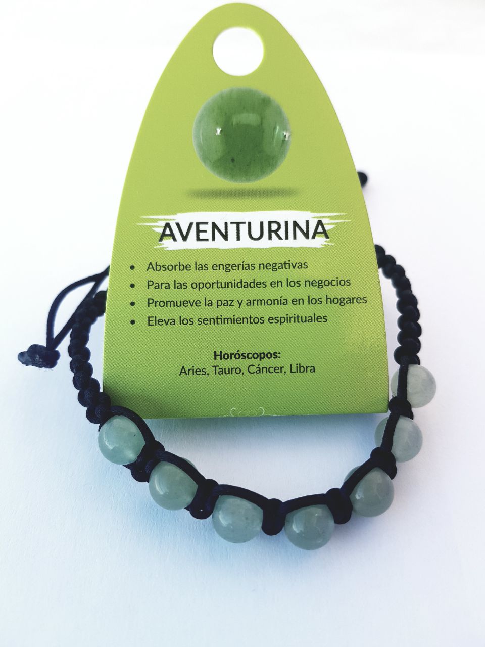 Pulsera de Piedras Naturales Ajustables de 8mm Aventurina