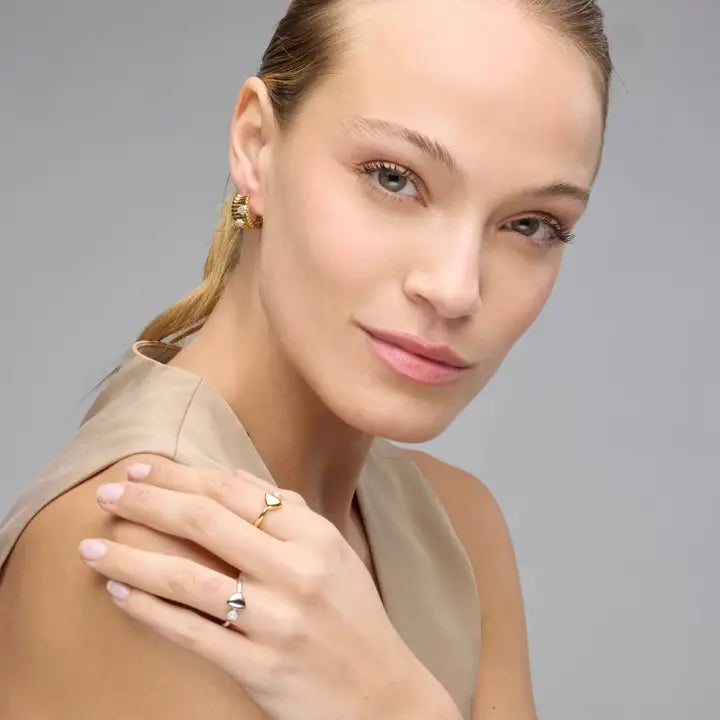 Anillo Luxenter de Plata de Ley 925 y Circonita Brillante acabado oro amarillo de 18k - Pesha - JOYERIA AMAZ JOYAS