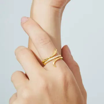 Anillo de circonita brillante acabado en oro amarillo de 18 k - Sasso LUXENTER - JOYERIA AMAZ JOYAS