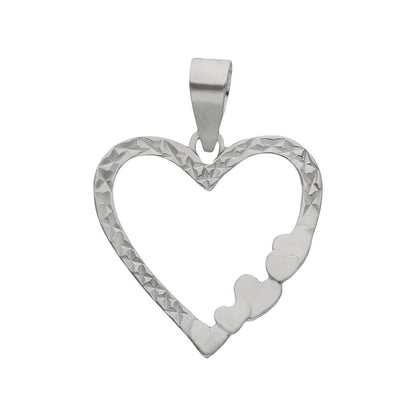 COLGANTE ORO BLANCO 18KL CORAZON