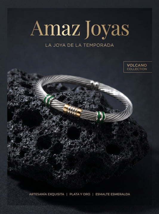 Pulsera de Acero y Oro Trenzada | Diseño Elegante