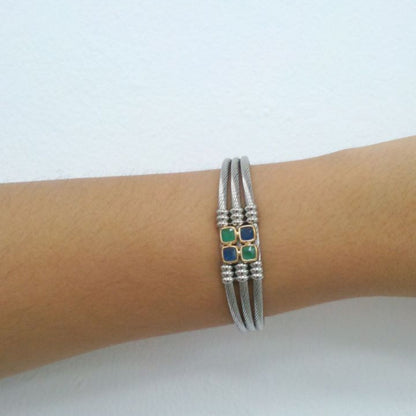 Brazalete de Acero y Oro para Mujer y Hombre