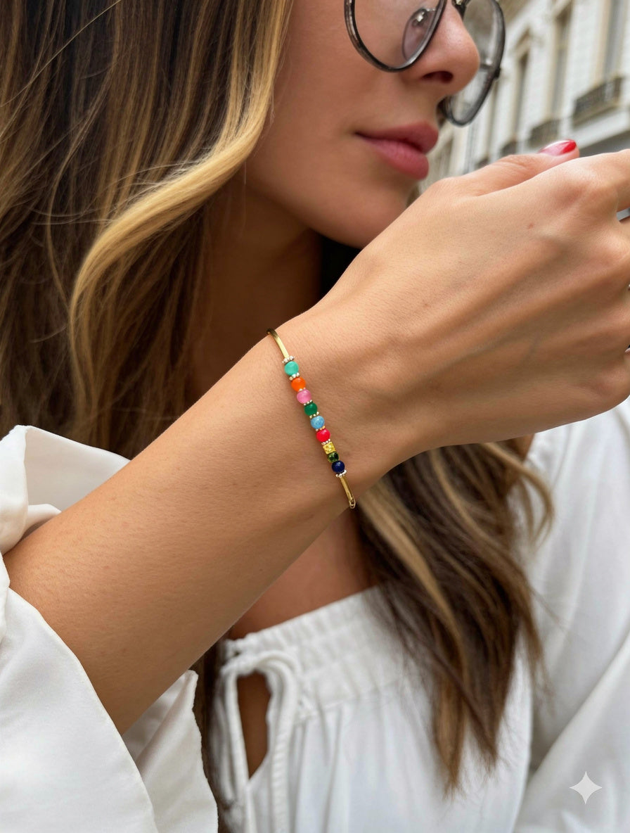 Pulsera de Plata de Ley 925 bañado en Oro 18k Amarillo - JOYERIA AMAZ JOYAS