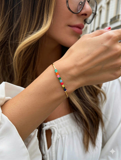 Pulsera de Plata de Ley 925 bañado en Oro 18k Amarillo - JOYERIA AMAZ JOYAS