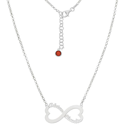 GARGANTILLA PLATA 925MM INFINITO CORAZONES  Colgantes  Joya Joyas Joyerias Ley Metal Charms Aros Collares Cadena - JOYERIA AMAZ JOYAS