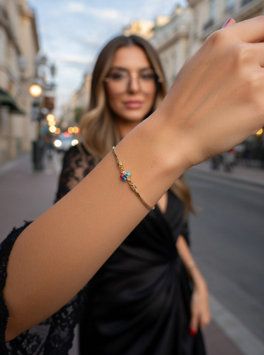 Pulsera de Plata de Ley 925 bañado en Oro 18k Amarillo - JOYERIA AMAZ JOYAS