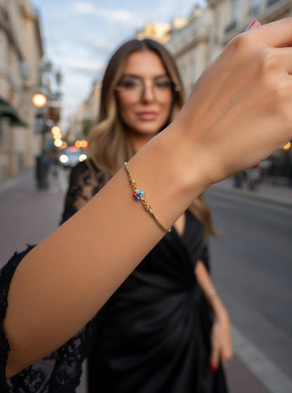 Pulsera de Plata de Ley 925 bañado en Oro 18k Amarillo - JOYERIA AMAZ JOYAS
