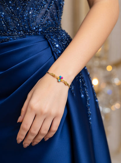 Pulsera de Plata de Ley 925 bañado en Oro 18k Amarillo - JOYERIA AMAZ JOYAS