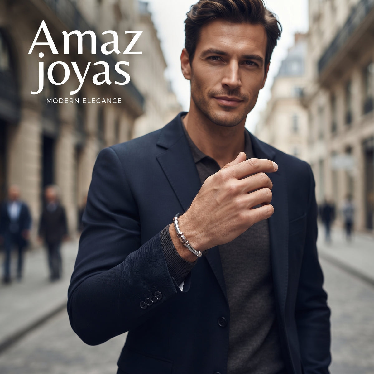 Pulsera de Caucho con Acero y Oro | Estilo Deportivo Premium