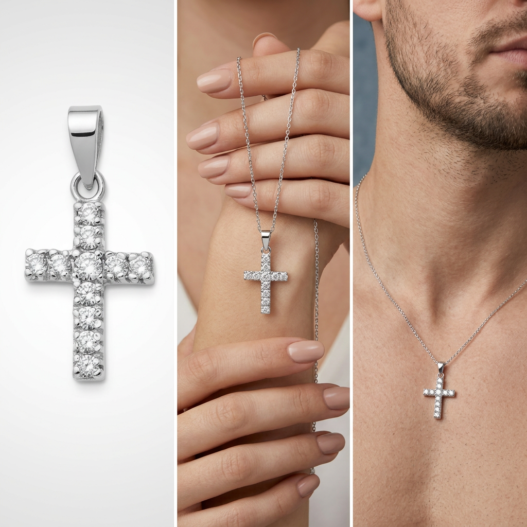 Oro de 18K Joyas de Oro Joyería Online de Oro de 18K Oro Macizo de 18K Comprar Oro de 18KJOYERIA EN ORO 18 KL CRUZ ORO BLANCO 18KL DIAMANTES JOYERIA DE LUJO REGALOS EXCLUISIVOS - JOYERIA AMAZ JOYAS