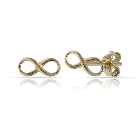 PENDIENTES ORO 18KL INFINITO Amarillo Aros Joyas Mujer Joyeria