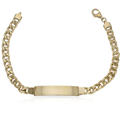 Oro de 18K Joyas de Oro Joyería de Oro Joyería Online de Oro Oro Macizo 18K Pulsera Oro 18k Hueca Barbada Placa Amarillo Pulseras Quilates Hombre Joyas 18K - JOYERIA AMAZ JOYAS
