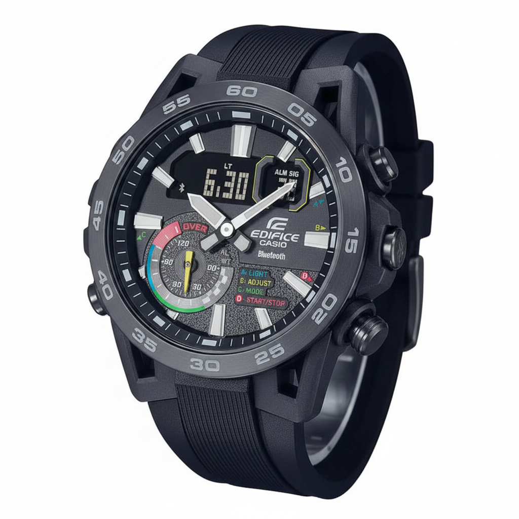 Casio Edifice 45° fondo blanco