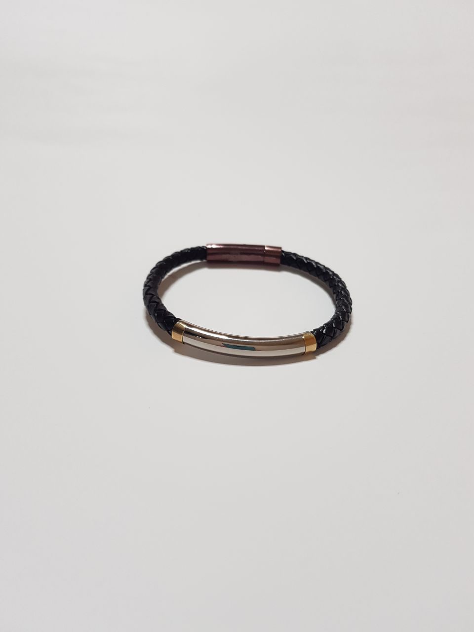 Pulsera de Cuero y Oro