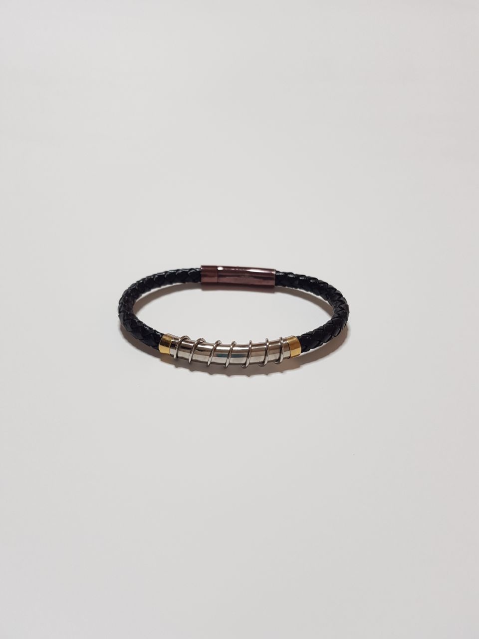 Pulsera de Cuero y Oro